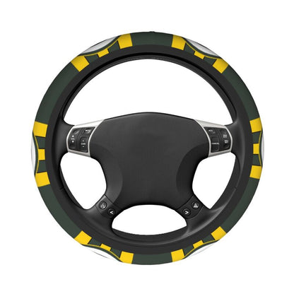 Green Bay Packers 3 Printed breathable elastic steering wheel cover anti slip cover