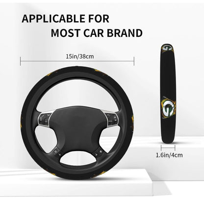 Green Bay Packers 4 Printed breathable elastic steering wheel cover anti slip cover
