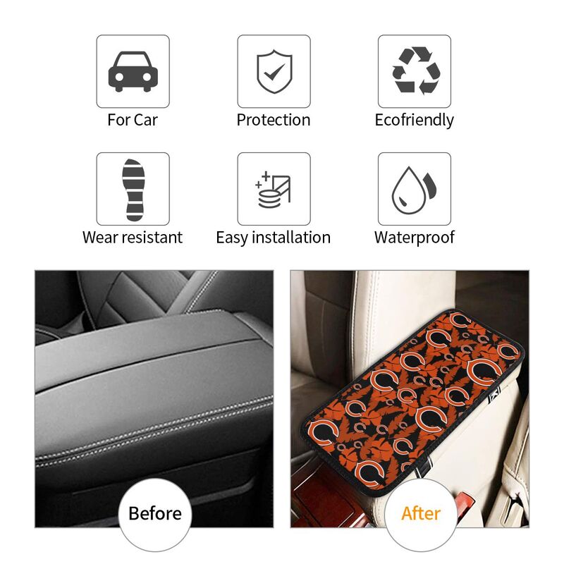 Chicago Bears printing Center console armrest pad car armrest protective cover car