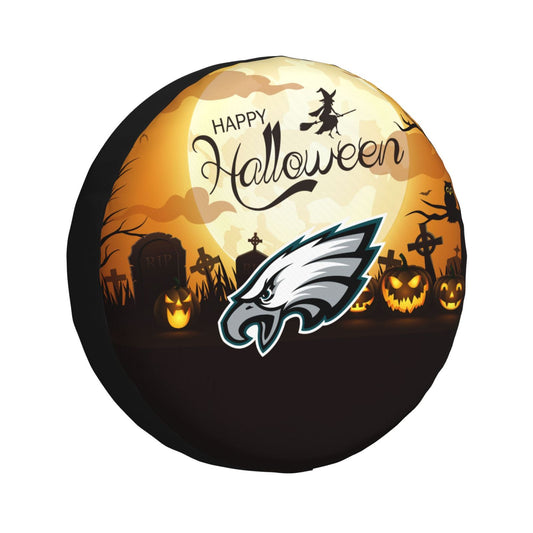 Philadelphia Eagles Print Halloween background printed tire dust cover car tire cover
