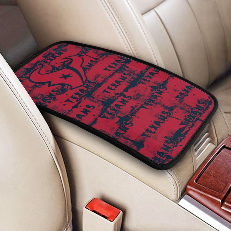 Houston Texans print Car armrest box protective cover car center console armrest pad