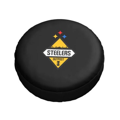 Pittsburgh Steelers 2 Car tire protective cover waterproof and dustproof tire cover