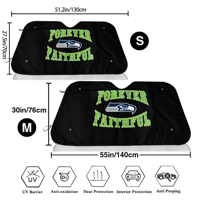 Seattle Seahawks Printing car multi size front windshield sunshade car windshield sunshade