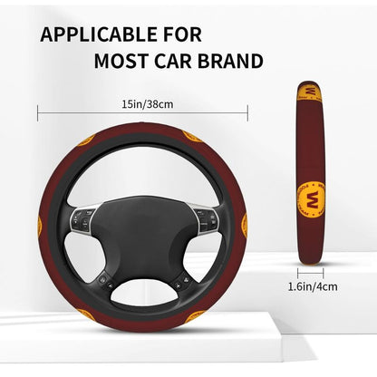 Washington Commanders 1 Printed elastic steering wheel cover car protective cover