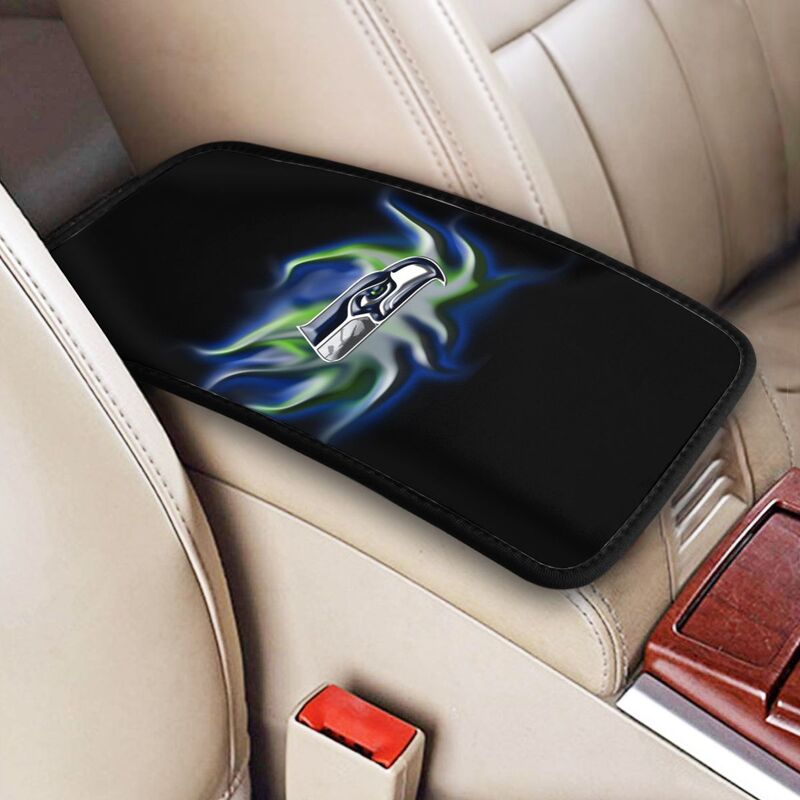 Car armrest box pad Seattle Seahawks 1 Printed central armrest box pad protective pad