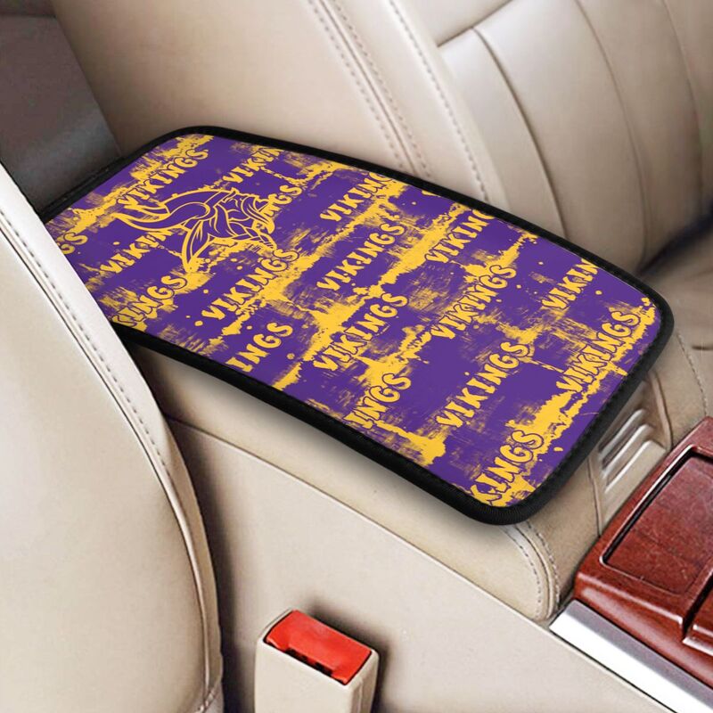 Minnesota Vikings print Car armrest box protective cover car center console armrest pad