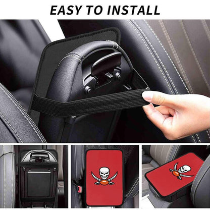 Tampa Bay Buccaneers4 Printed car armrest box pad elbow protection pad