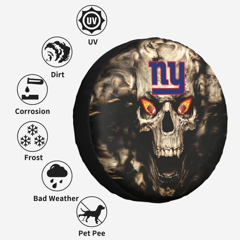 New York Giants print Skull print car tire cover tire dust cover