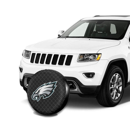 Philadelphia Eagles Grid background car tire waterproof dustproof protective cover