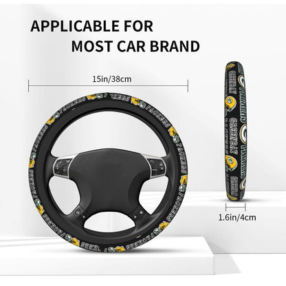Green Bay Packers 2 Printed car protective cover elastic steering wheel cover