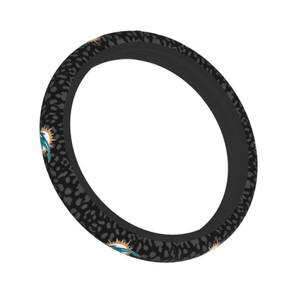 Miami Dolphins Printed elastic steering wheel cover car steering wheel protective cover