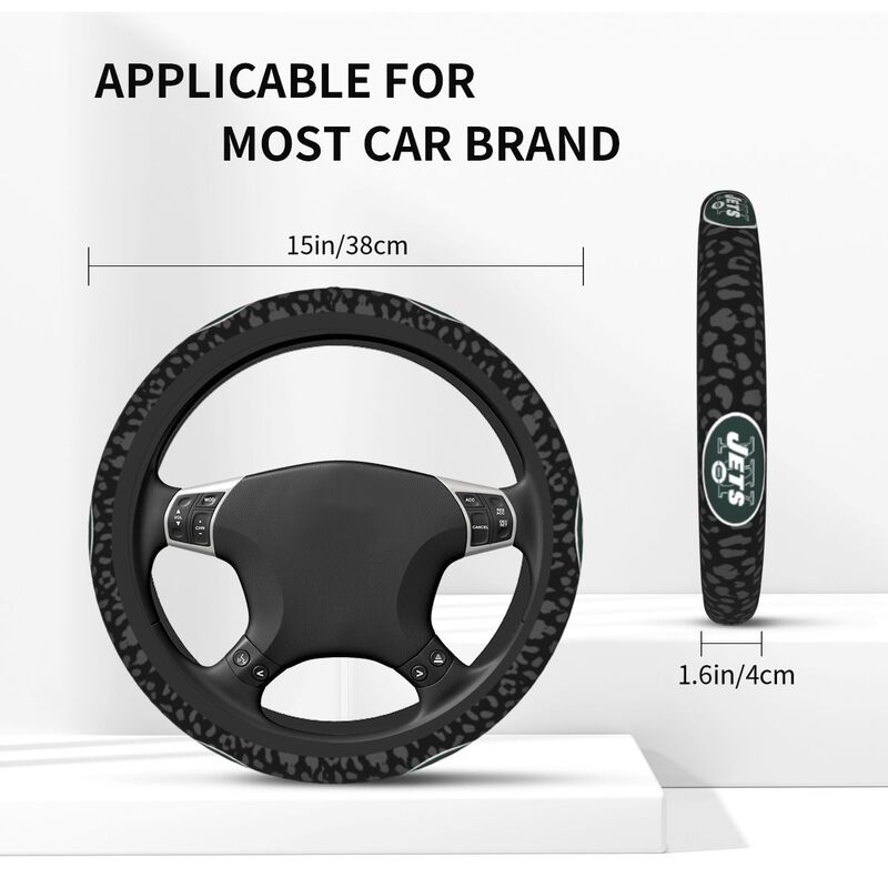 New York Jets Printed elastic steering wheel cover car steering wheel protective cover