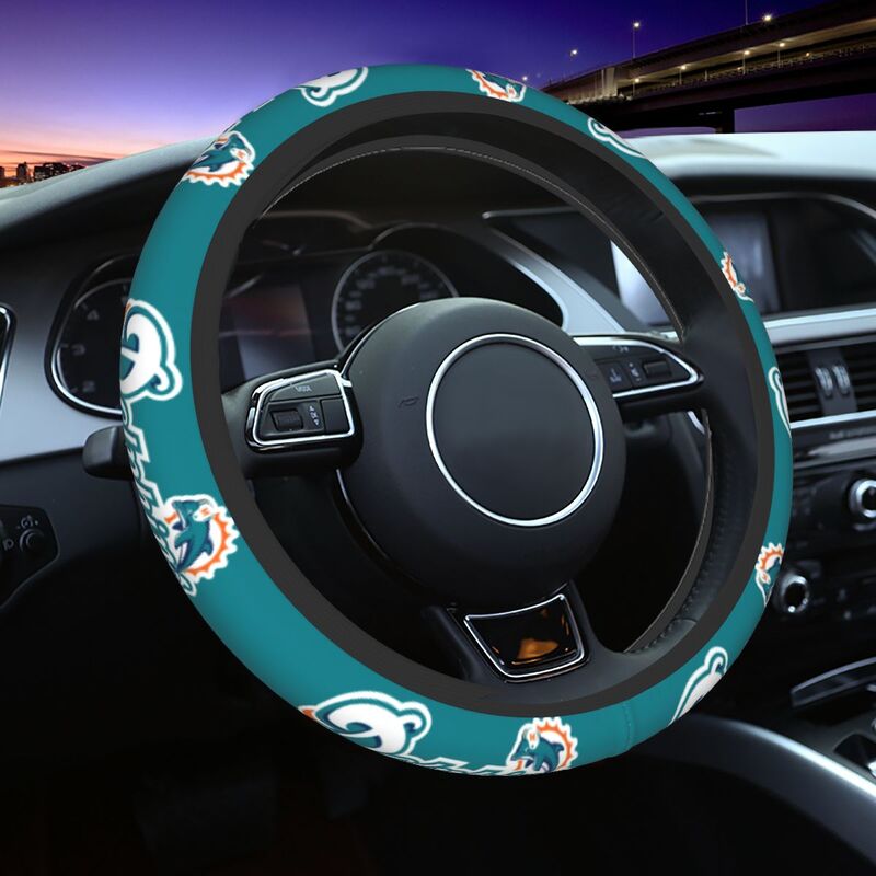 Miami Dolphins Printed car protective cover elastic steering wheel cover