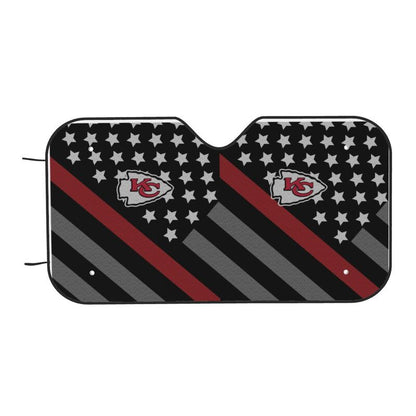 Kansas City Chiefs 3 Print Car windshield sunshades is suitable for front Car windshield sunshades