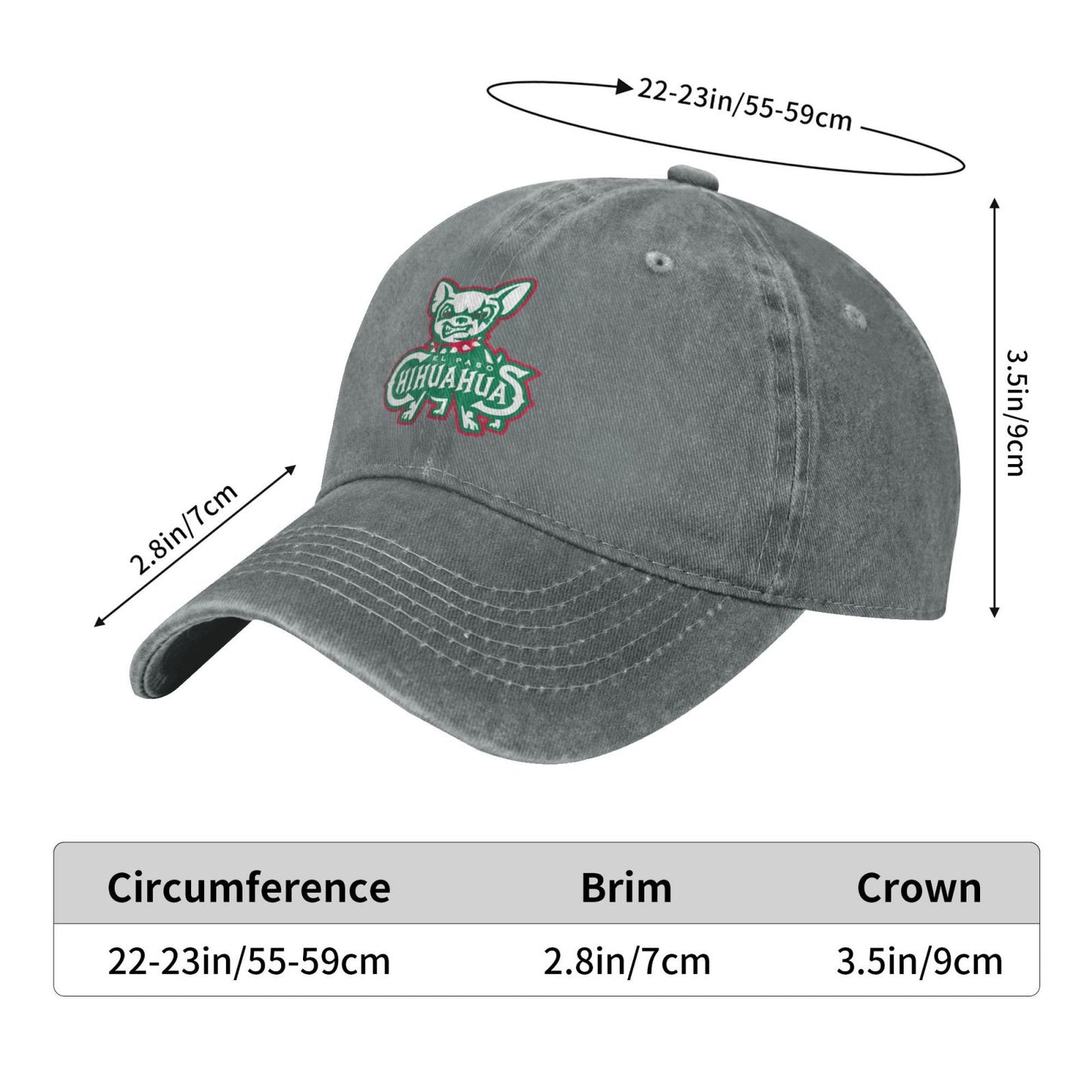 El Paso Chihuahuas(4) Printed unisex baseball cap adjustable cap outdoor sun hats trucker hat