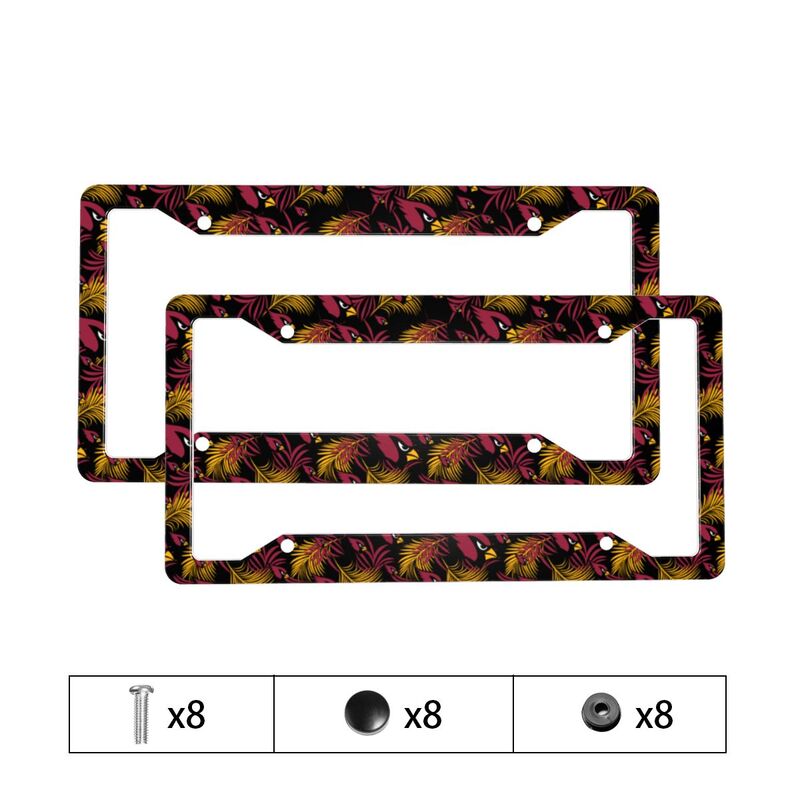 Arizona Cardinals Print Car license plate frame four hole license plate holder (one pair)
