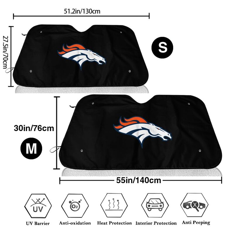 Denver Broncos 2 Printing suitable for front Car windshield sunshades Car windshield sunshades