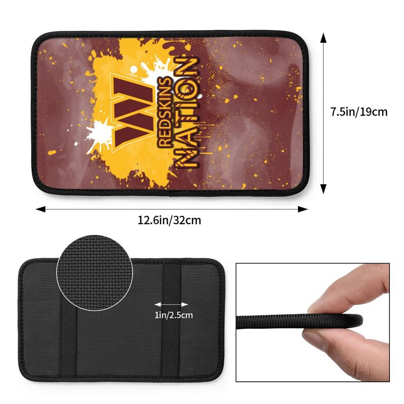 Washington Redskins print car center console armrest pad Car armrest box protective cover