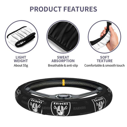 Las Vegas Raiders Printed elastic steering wheel cover breathable protective cover
