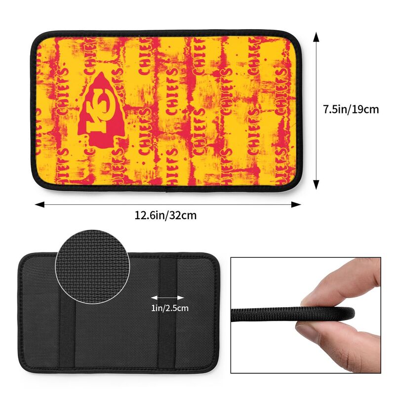 Kansas City Chiefs print Car armrest box protective cover car center console armrest pad