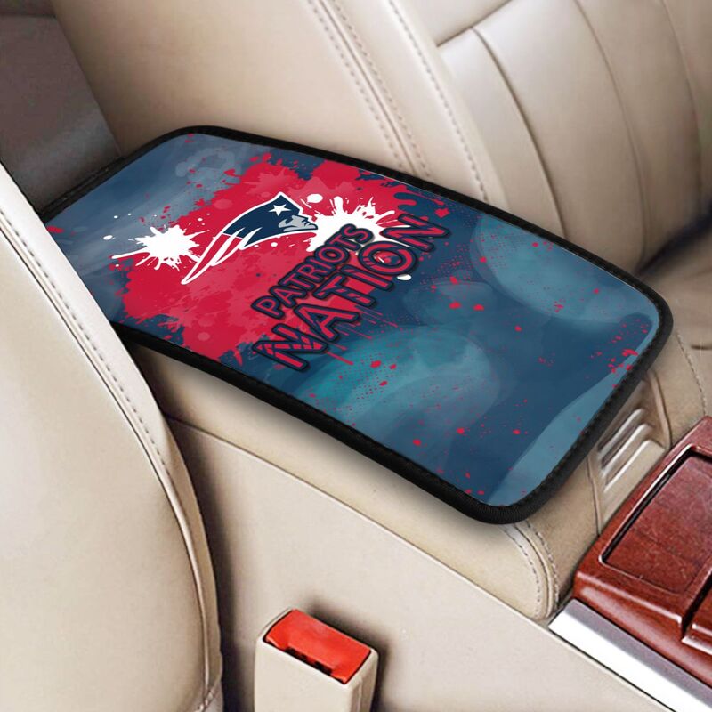 New England Patriots print car center console armrest pad Car armrest box protective cover