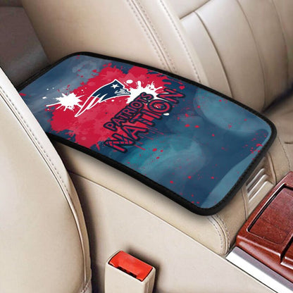 New England Patriots print car center console armrest pad Car armrest box protective cover