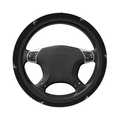 Miami Dolphins Printed breathable elastic steering wheel cover anti slip cover