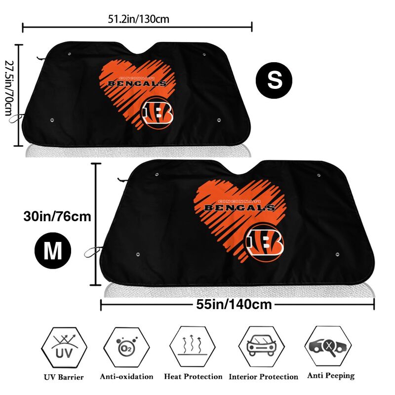 Cincinnati Bengals Printing is suitable car front windshield sunshades Car windshield sunshades