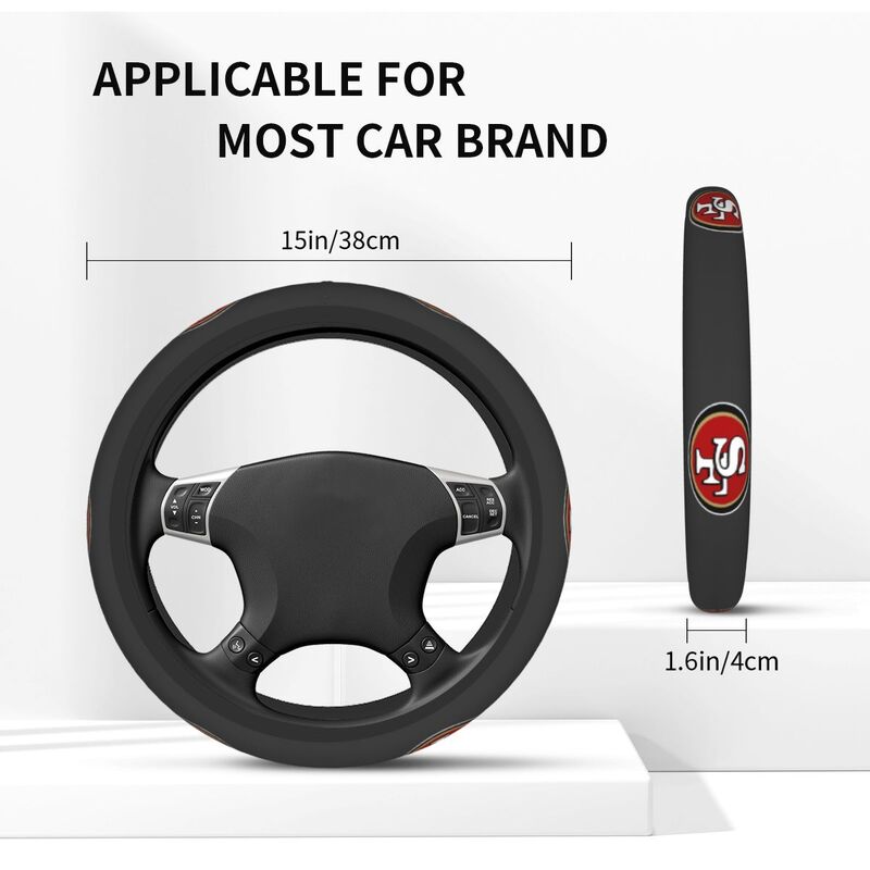 San Francisco 49ers Printed elastic steering wheel cover anti slip breathable