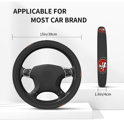 San Francisco 49ers Printed elastic steering wheel cover anti slip breathable