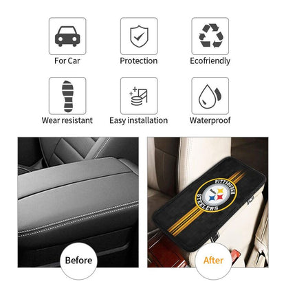 Car armrest box pad Pittsburgh Steelers Printed central armrest box cushion protective pad