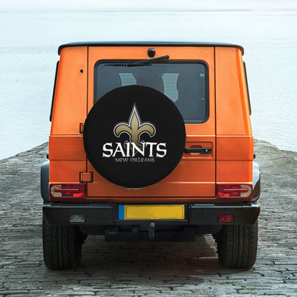 New Orleans Saints Pumpkin Moon Halloween Printed Car Tire Cover Tire Dust Cover