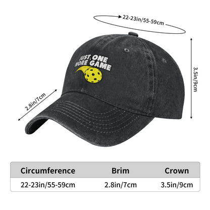Just One More Game Printed unisex baseball cap adjustable cap outdoor sun hats trucker hat