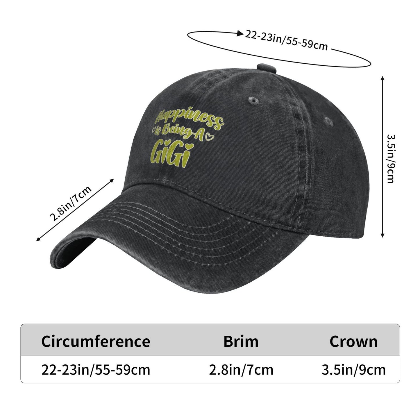 Happiness Is Being A Gigi Printed unisex baseball cap adjustable cap outdoor sun hats trucker hat