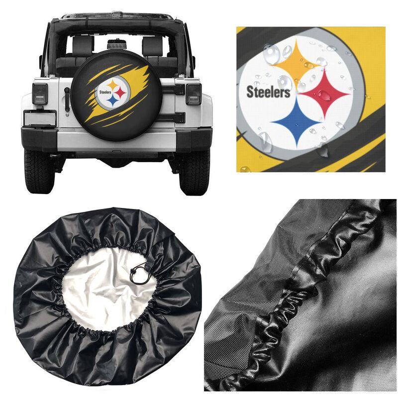 Pittsburgh Steelers 3 car dustproof sunscreen tyre protective cover Tyre protective cover