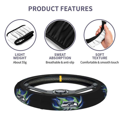 Seattle Seahawks 1 Printed car anti-skid cover elastic steering wheel cover