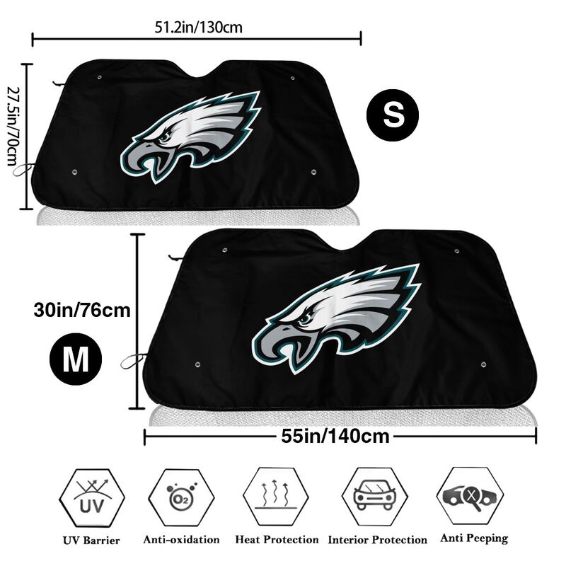 Philadelphia Eagles 3 Printed car windshield sunshade (multi size)  front windshield sunshade
