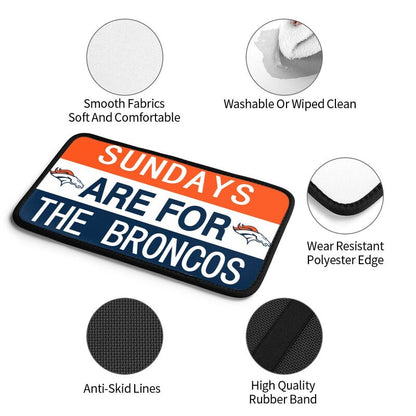 Denver Broncos Personalized printed car armrest cover Car handrail box cushion