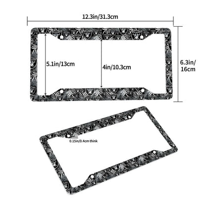 Las Vegas Raiders Print Car license plate frame four hole license plate holder (one pair)