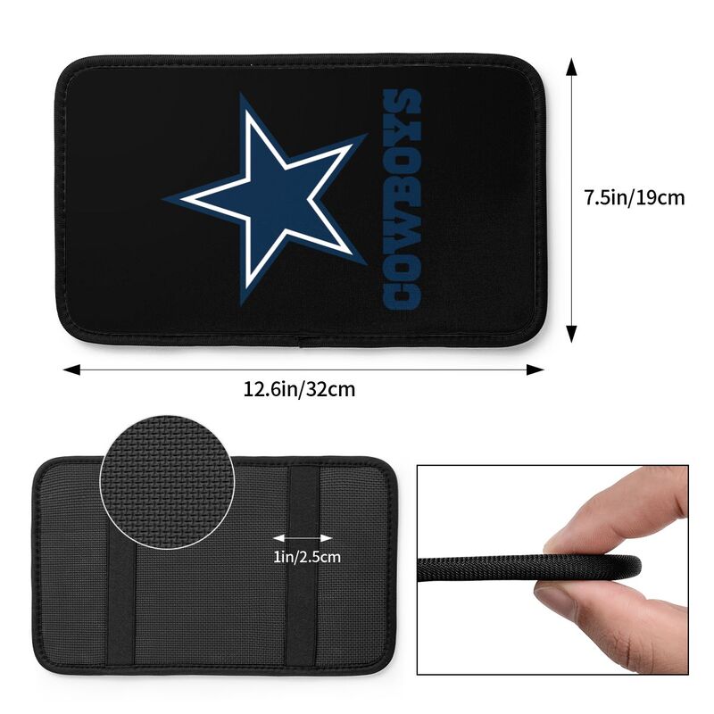 Car armrest box pad Dallas Cowboys 4 Printed center armrest box pad protective pad