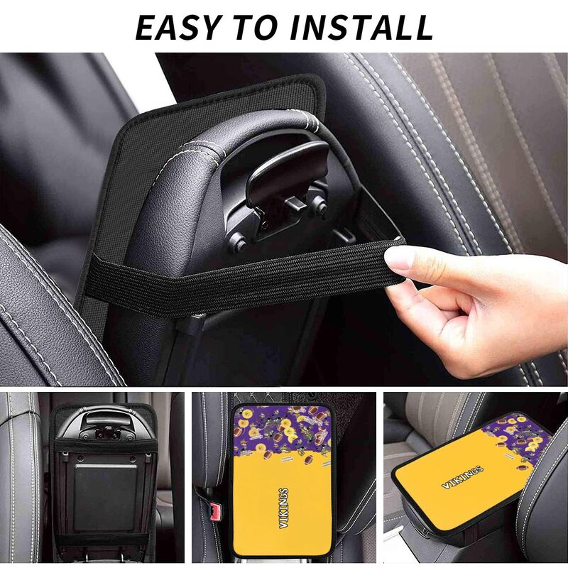 Minnesota Vikings print Car center console armrest pad car armrest protective cover
