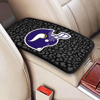 Minnesota Vikings print Car handrail box cushion Personalized car armrest cover