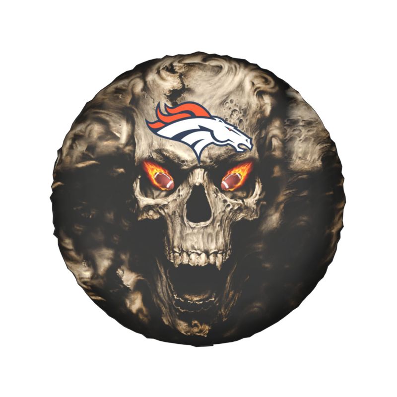 Denver Broncos print Skull print car tire cover tire dust cover