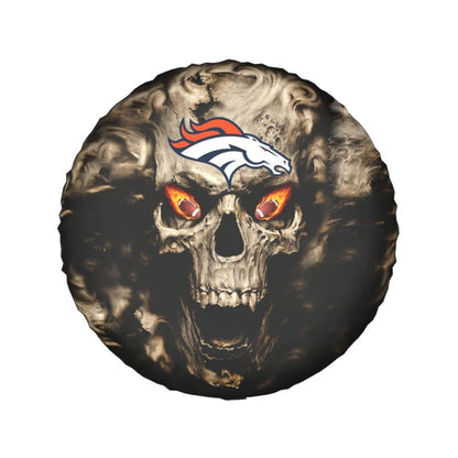 Denver Broncos print Skull print car tire cover tire dust cover