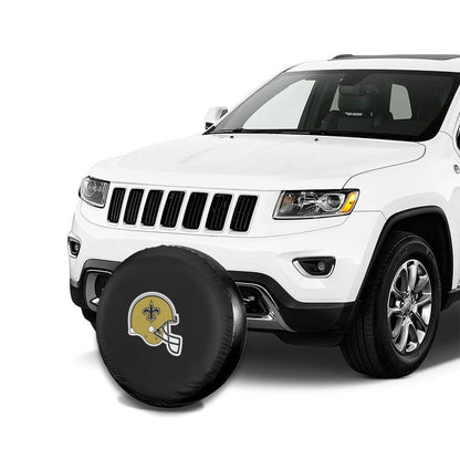 New Orleans Saints 2 Car tire protective cover waterproof and dustproof tire cover