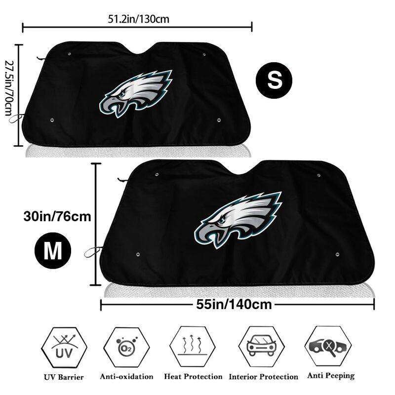 Philadelphia Eagles 2 Printed suitable for front Car windshield sunshades Car windshield sunshades