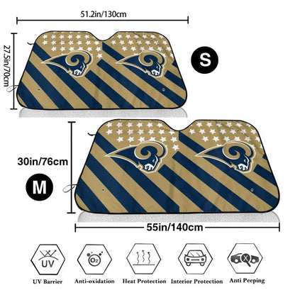 Los Angeles Rams 2 Print Car windshield sunshades suitable for front Car windshield sunshades
