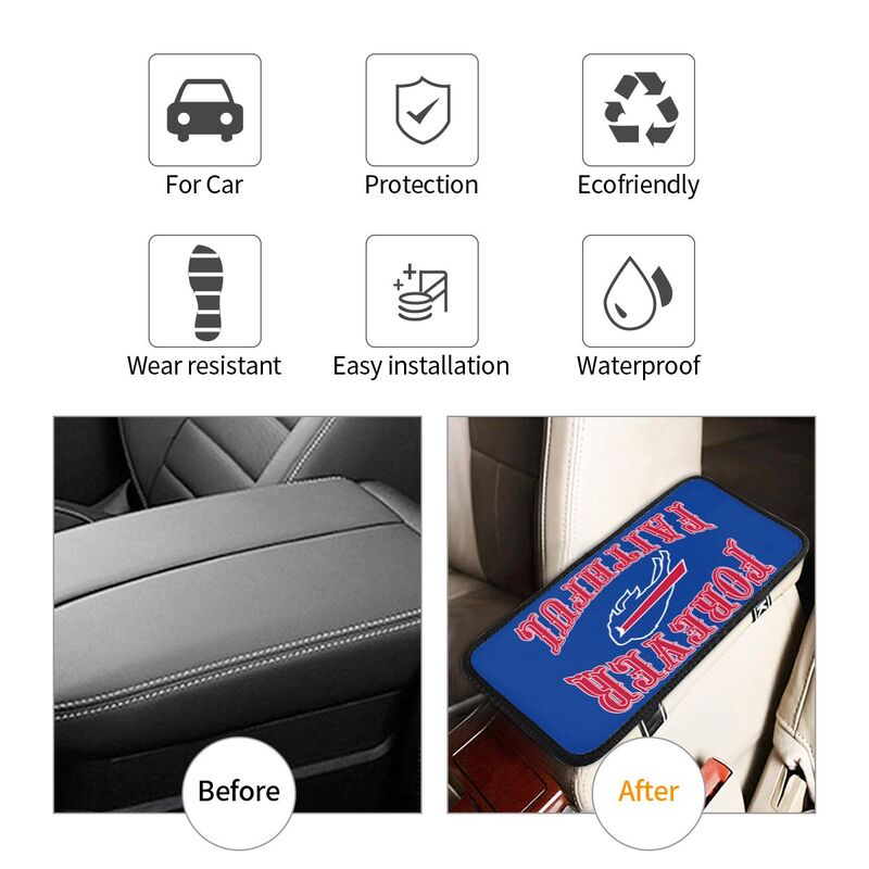 Buffalo Bills Print car armrest box cover armrest protective cover