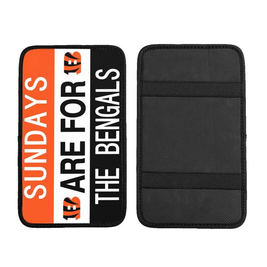 Cincinnati Bengals Personalized printed car armrest cover Car handrail box cushion