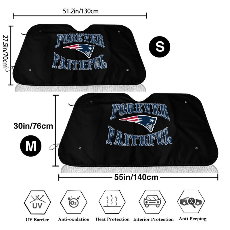 New England Patriots Printing car multi size front windshield sunshade car windshield sunshade